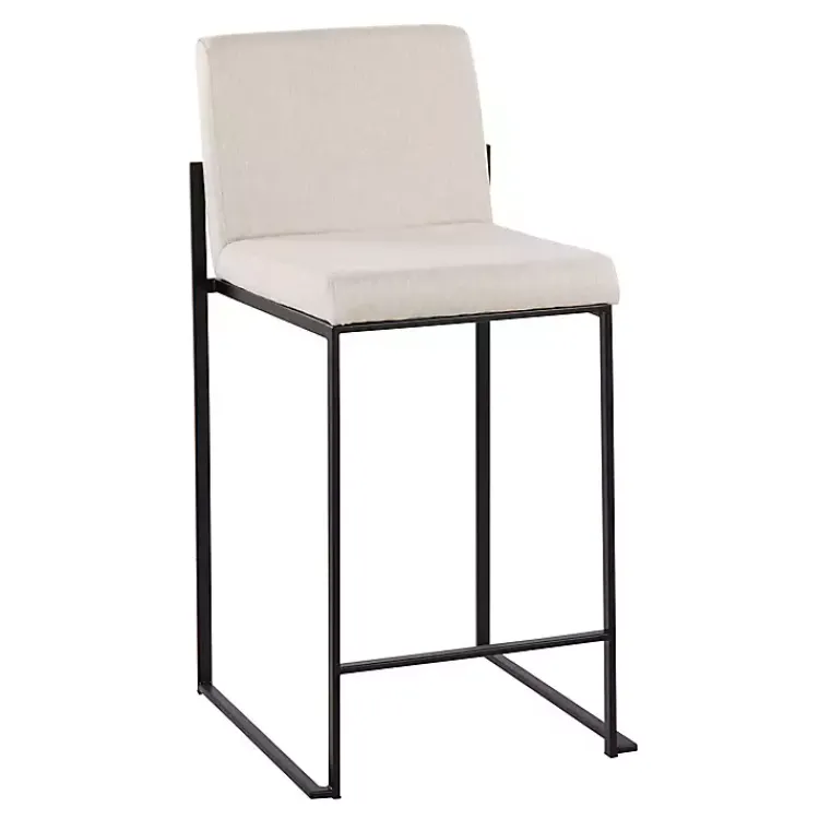 Bar Stools & Counter Height Stools-Kirklands Home Fiji Beige Upholstered Counter Stools, Set of 3 Tan