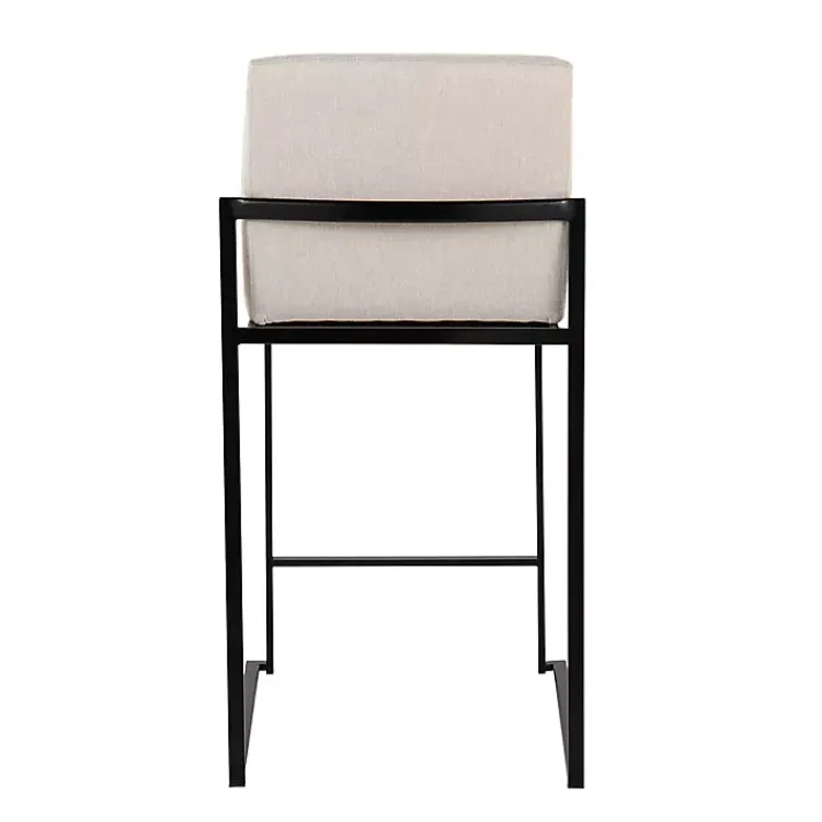 Bar Stools & Counter Height Stools-Kirklands Home Fiji Beige Upholstered Counter Stools, Set of 3 Tan