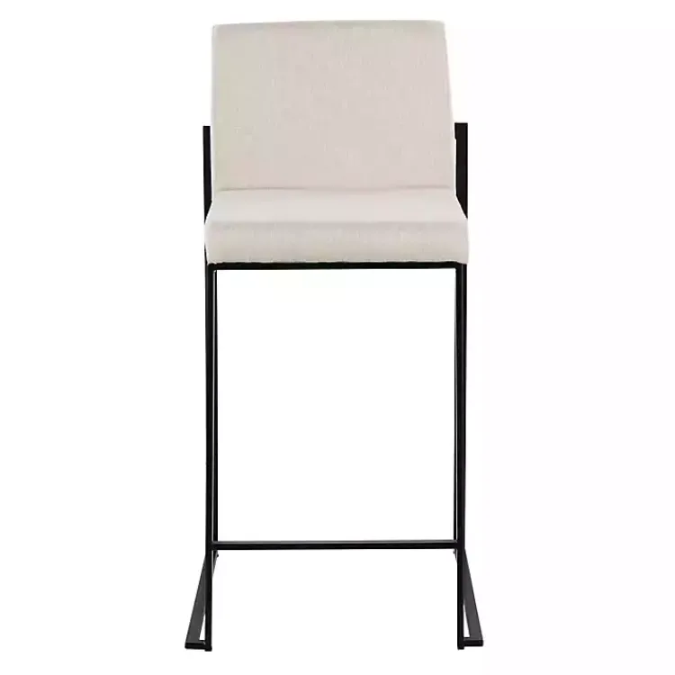 Bar Stools & Counter Height Stools-Kirklands Home Fiji Beige Upholstered Counter Stools, Set of 3 Tan