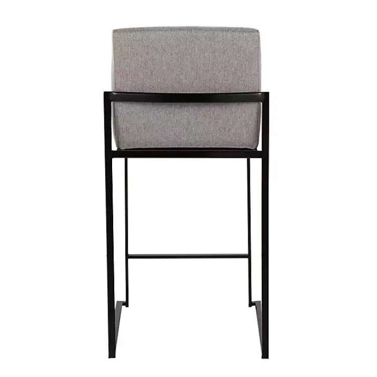 Bar Stools & Counter Height Stools-Kirklands Home Fiji Upholstered Counter Stools, Set of 3 Gray
