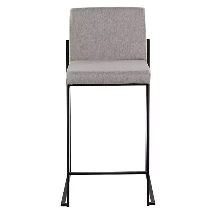 Bar Stools & Counter Height Stools-Kirklands Home Fiji Upholstered Counter Stools, Set of 3 Gray