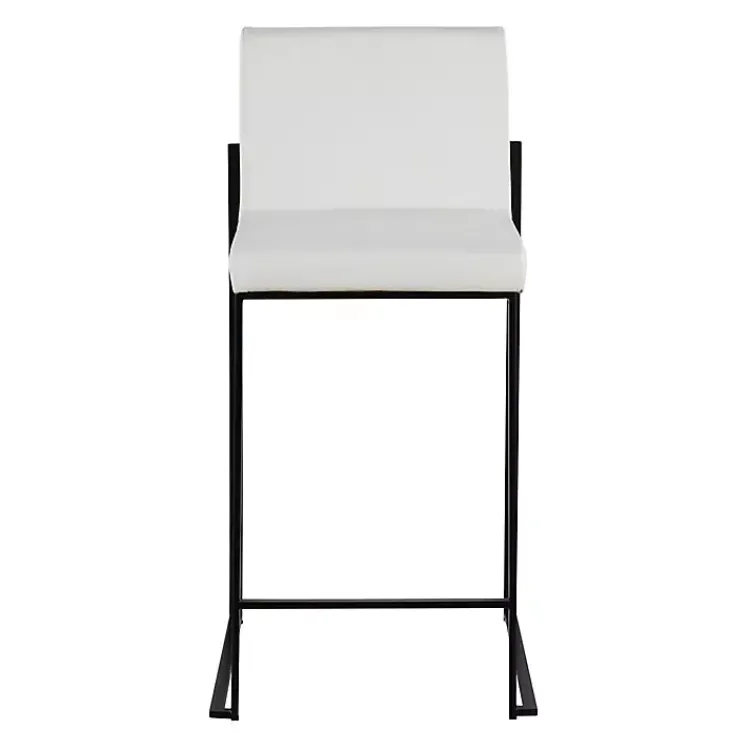 Bar Stools & Counter Height Stools-Kirklands Home Fiji Faux Leather Counter Stools, Set of 3 White