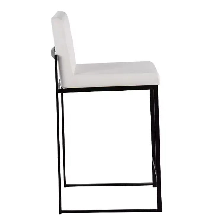 Bar Stools & Counter Height Stools-Kirklands Home Fiji Velvet Counter Stools, Set of 3 White