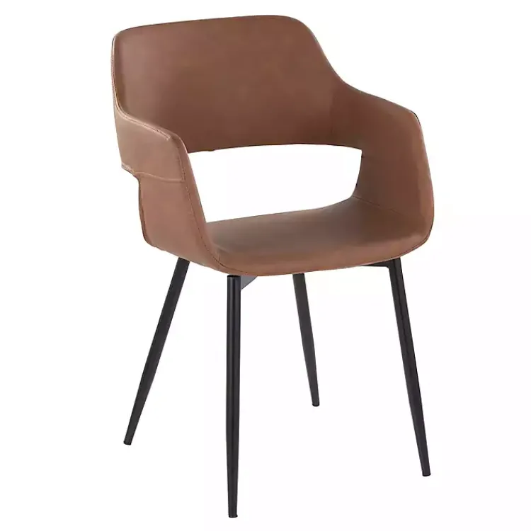 Dining Chairs-Kirklands Home Faux Leather Marge Dining Chairs, Set of 2 Brown