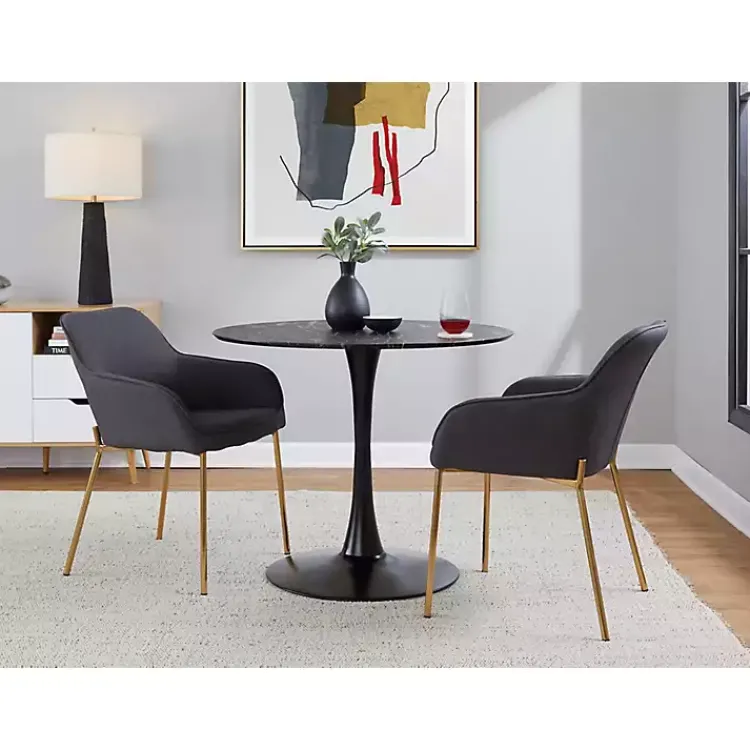 Dining Chairs-Kirklands Home Upholstered Daniella Dining Chairs, Set of 2 Gray