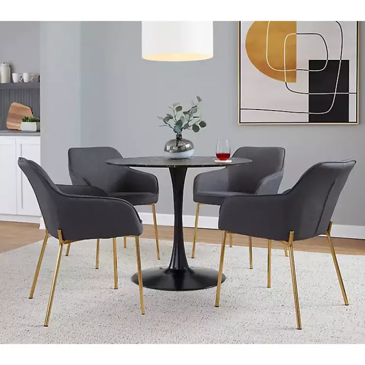 Dining Chairs-Kirklands Home Upholstered Daniella Dining Chairs, Set of 2 Gray