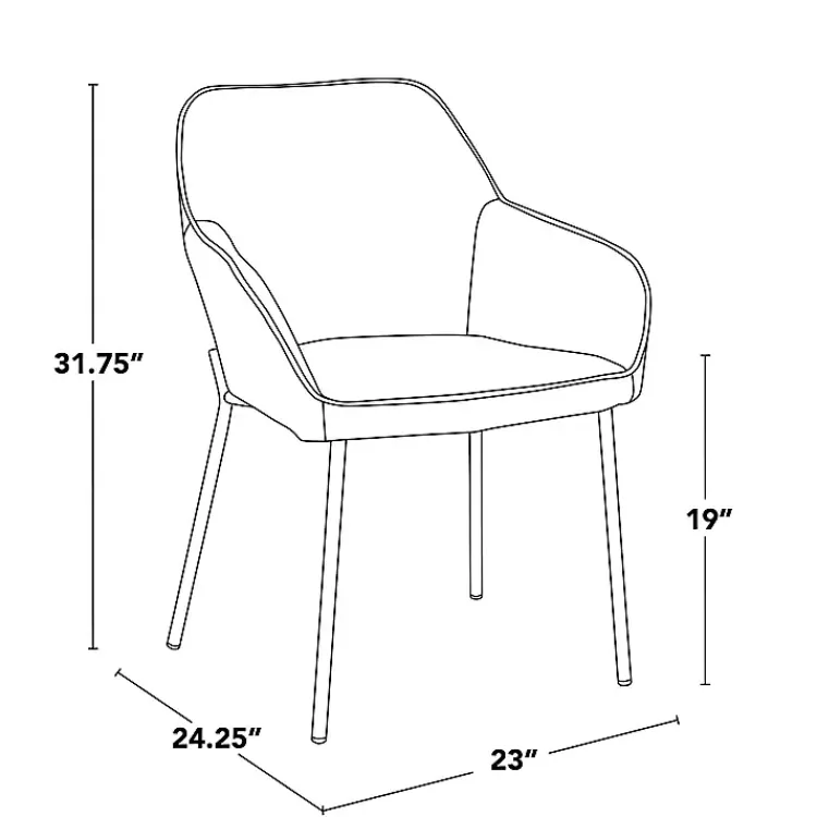 Dining Chairs-Kirklands Home Upholstered Daniella Dining Chairs, Set of 2 Gray