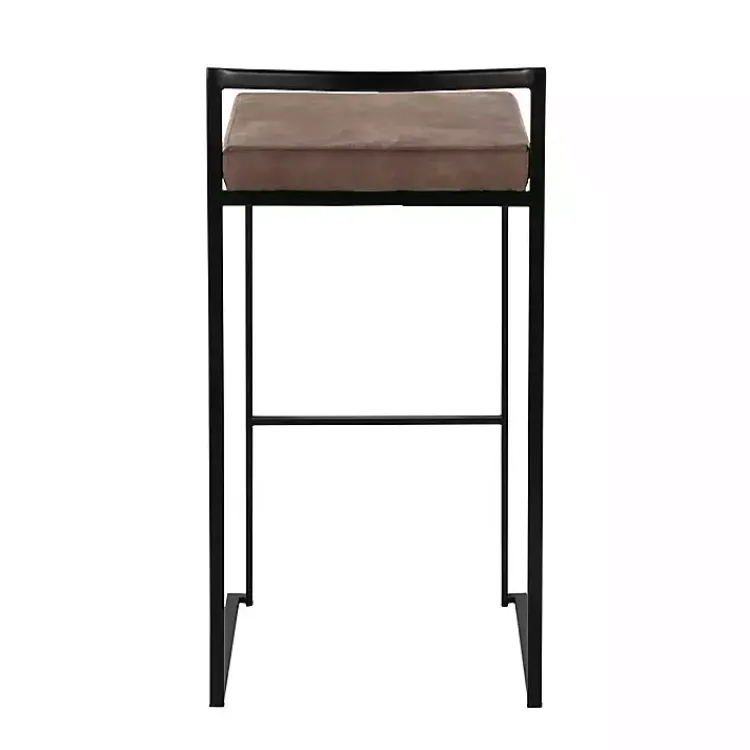 Bar Stools & Counter Height Stools-Kirklands Home Fiji Stackable Bar Stools, Set of 2 Brown