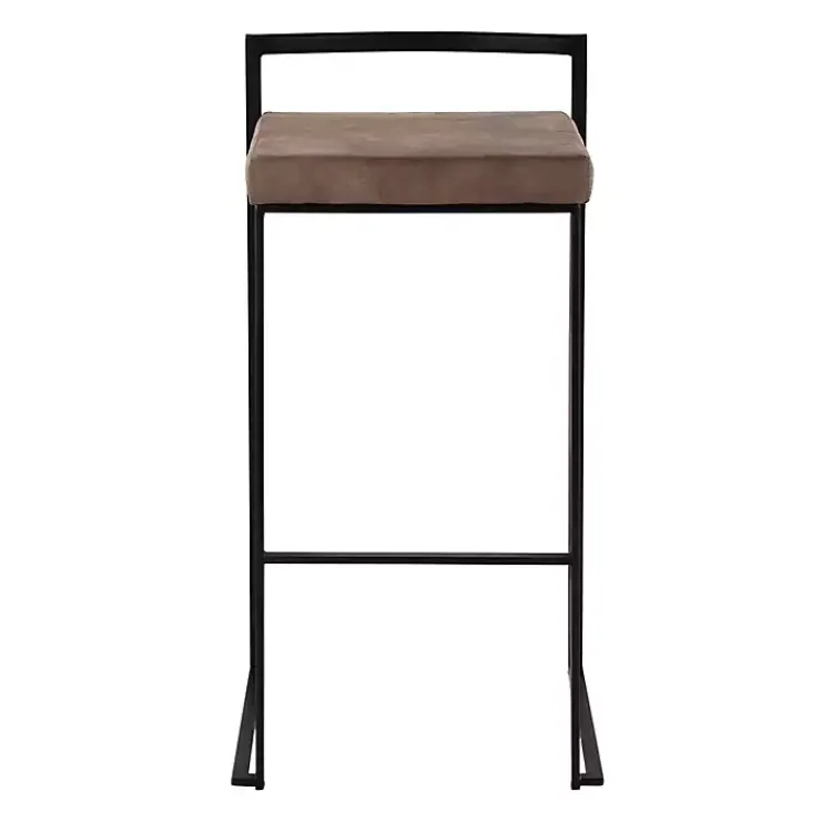 Bar Stools & Counter Height Stools-Kirklands Home Fiji Stackable Bar Stools, Set of 2 Brown
