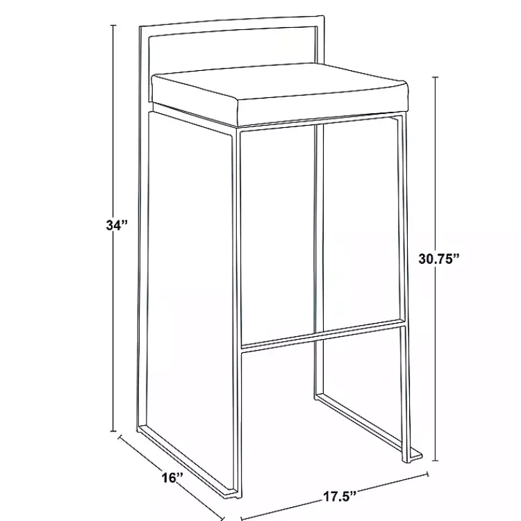 Bar Stools & Counter Height Stools-Kirklands Home Camel Faux Leather Stackable Bar Stools, Set of 2 Tan