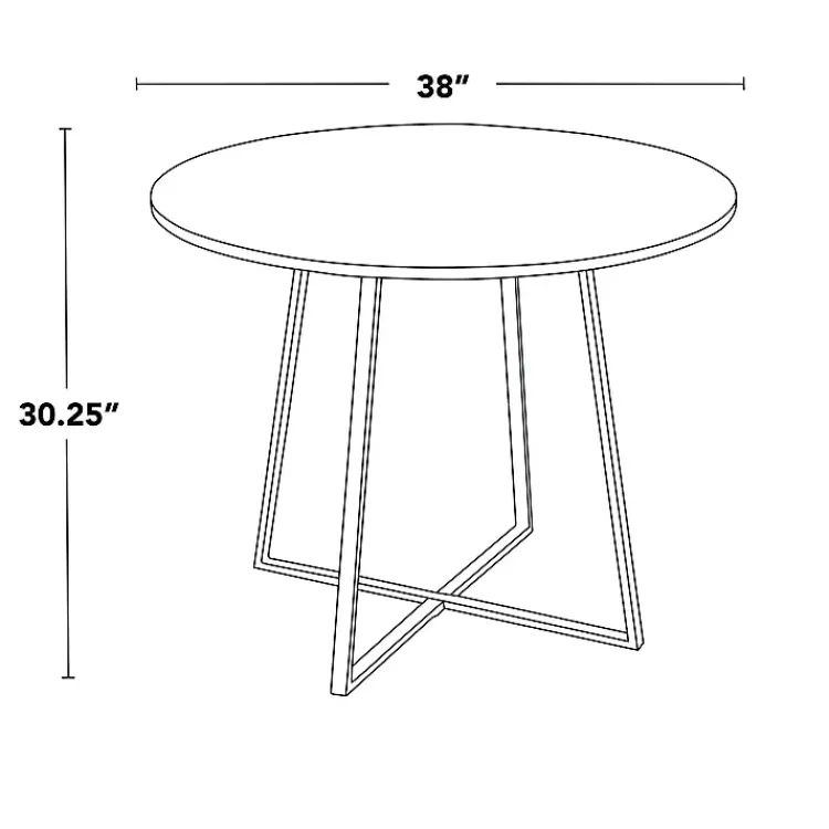 Dining Tables-Kirklands Home Black and Canary Cosmo Round Dining Table White