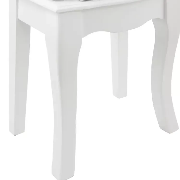 Dressers & Chests-Kirklands Home Wood 4-Drawer Elena Jewelry Armoire White