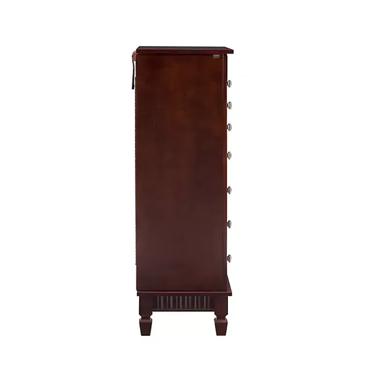 Dressers & Chests-Kirklands Home Merlot Wood 7-Drawer Joslyn Jewelry Armoire Brown