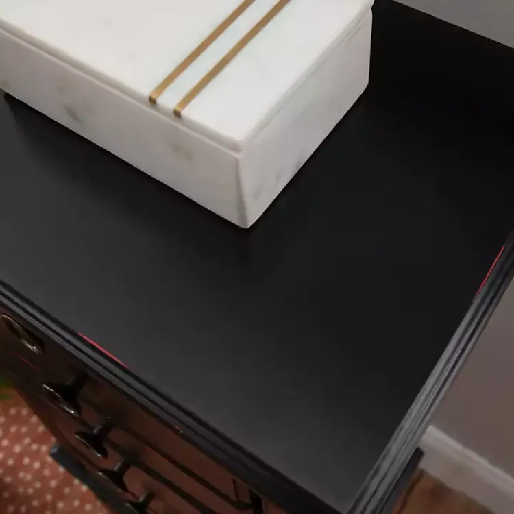 Dressers & Chests-Kirklands Home 5-Drawer Ollie Petite Jewelry Armoire Black