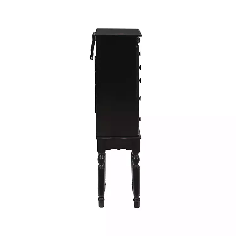 Dressers & Chests-Kirklands Home 5-Drawer Ollie Petite Jewelry Armoire Black