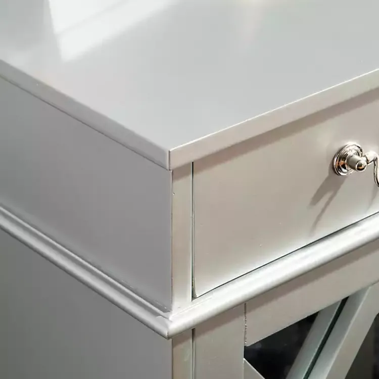 Dressers & Chests-Kirklands Home Silver Lattice Ella 2-pc. Vanity Set Gray