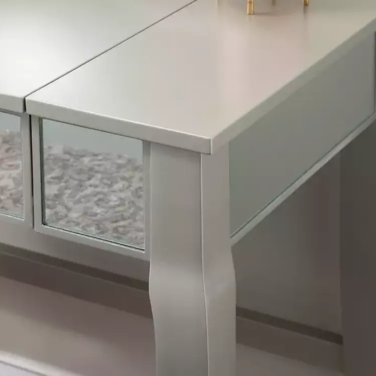 Dressers & Chests-Kirklands Home Silver Harper Flip-Top 2-pc. Vanity Set Gray