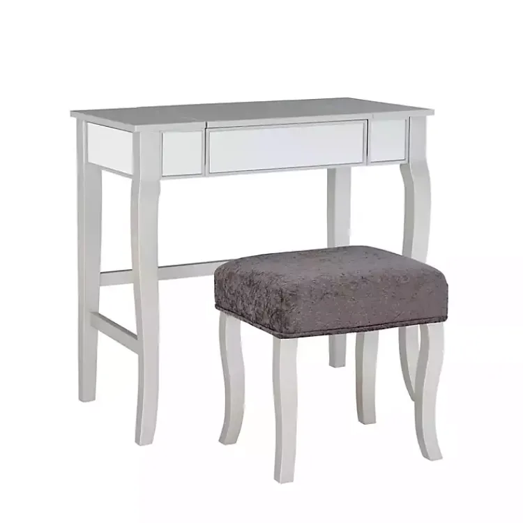 Dressers & Chests-Kirklands Home Silver Harper Flip-Top 2-pc. Vanity Set Gray
