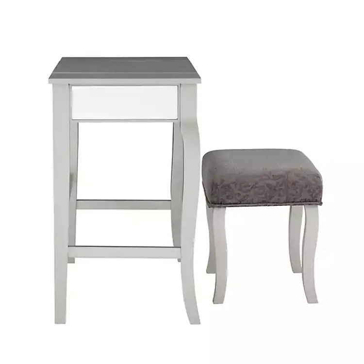 Dressers & Chests-Kirklands Home Silver Harper Flip-Top 2-pc. Vanity Set Gray