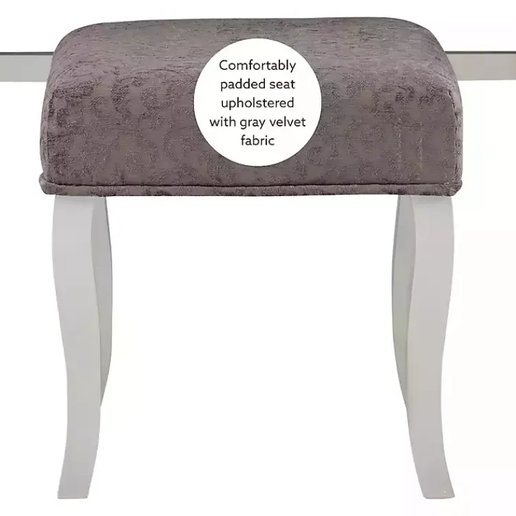 Dressers & Chests-Kirklands Home Silver Harper Flip-Top 2-pc. Vanity Set Gray