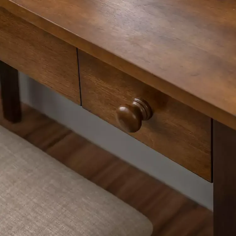 Dressers & Chests-Kirklands Home Walnut Lorna Tilting Mirror 2-pc. Vanity Set Brown