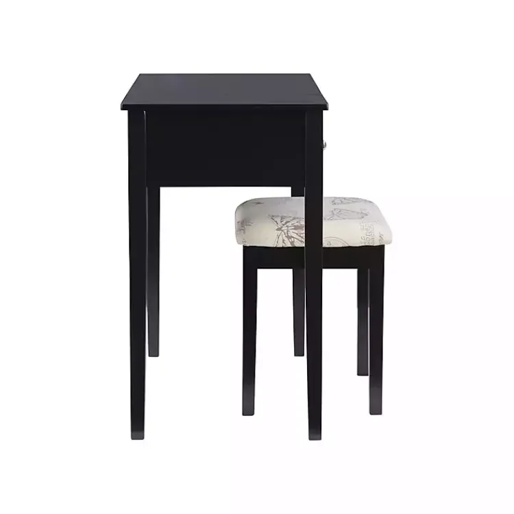 Dressers & Chests-Kirklands Home Virginia Butterfly 2-pc. Vanity Set Black